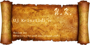 Uj Krisztián névjegykártya